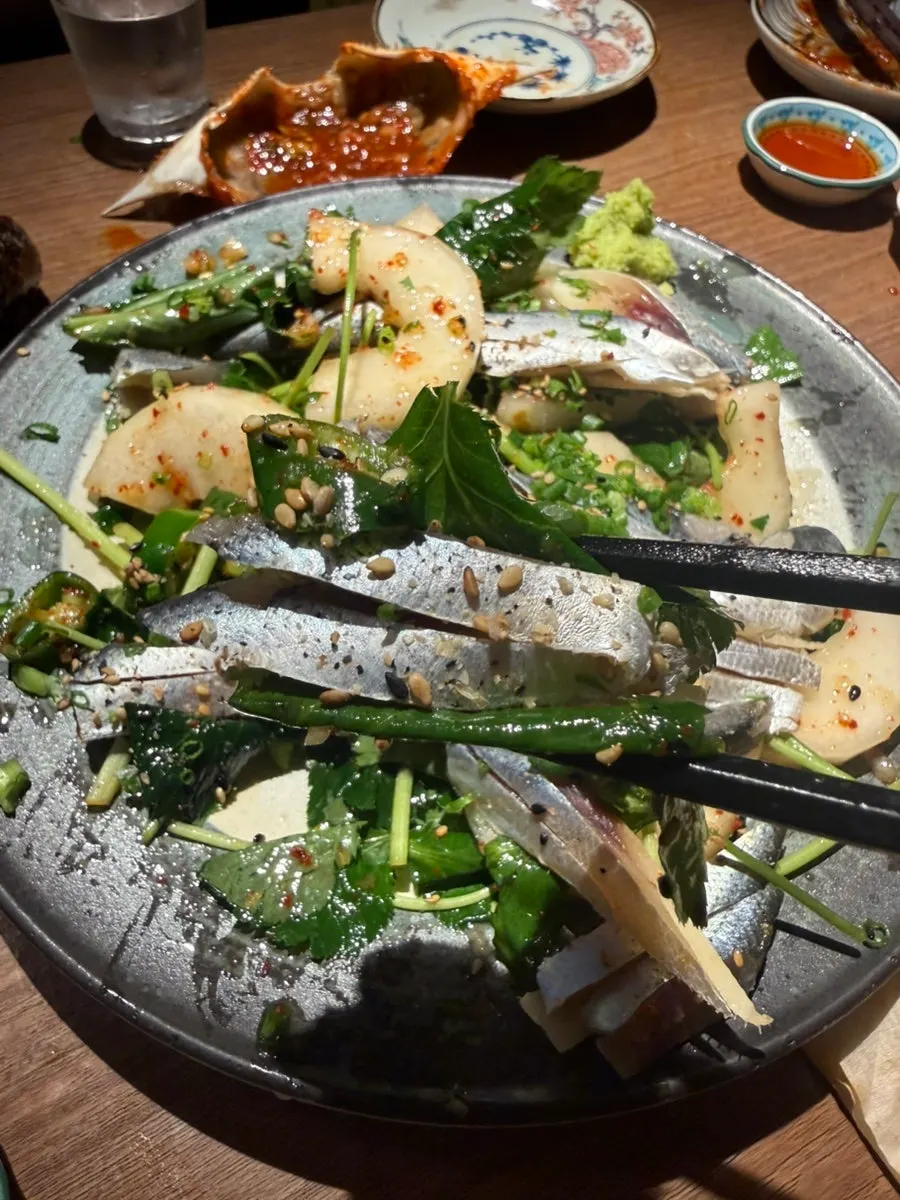 수산장 광어와 도미 사시미