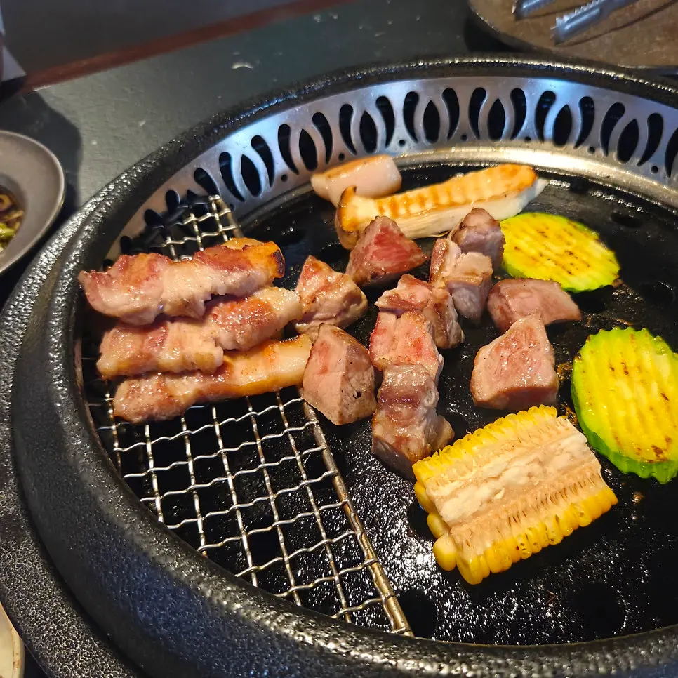 Pork belly grilled to a golden brown