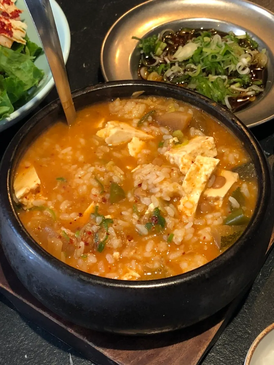 된장찌개와 함께 나온 술밥