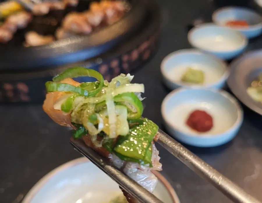 칼칼한 국물의 김치찌개 클로즈업