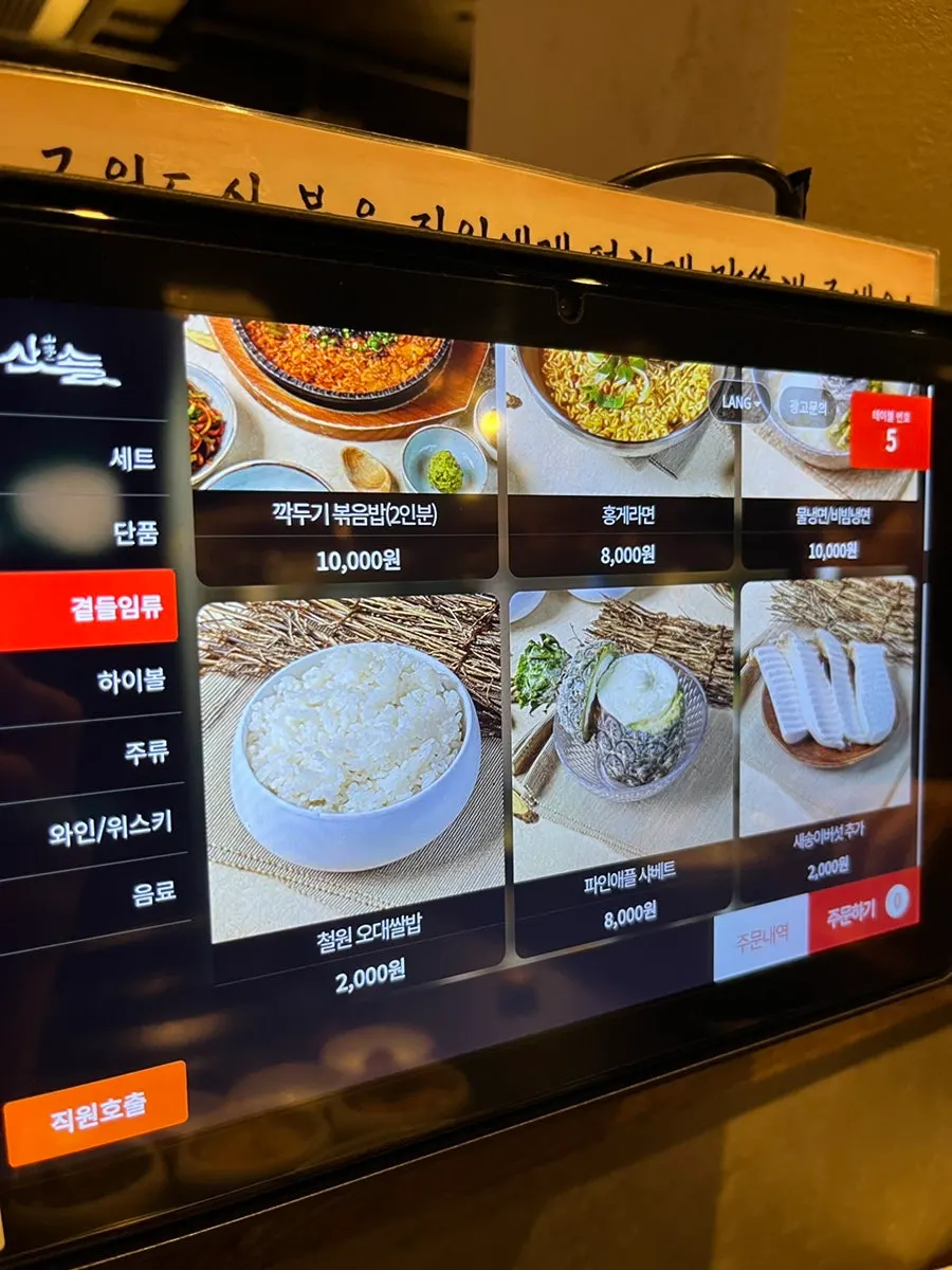 Side menu information page