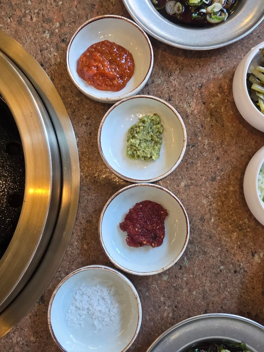 A hanjeongsik-style spread of side dishes