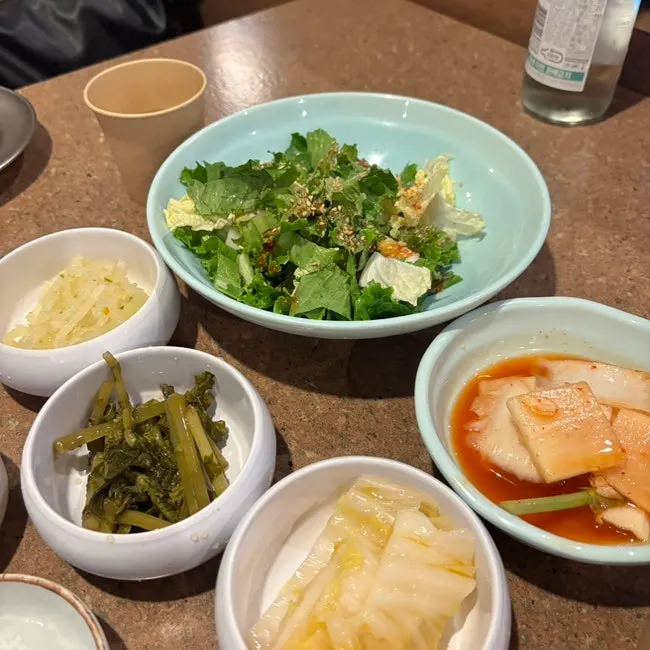 Neatly plated side dishes