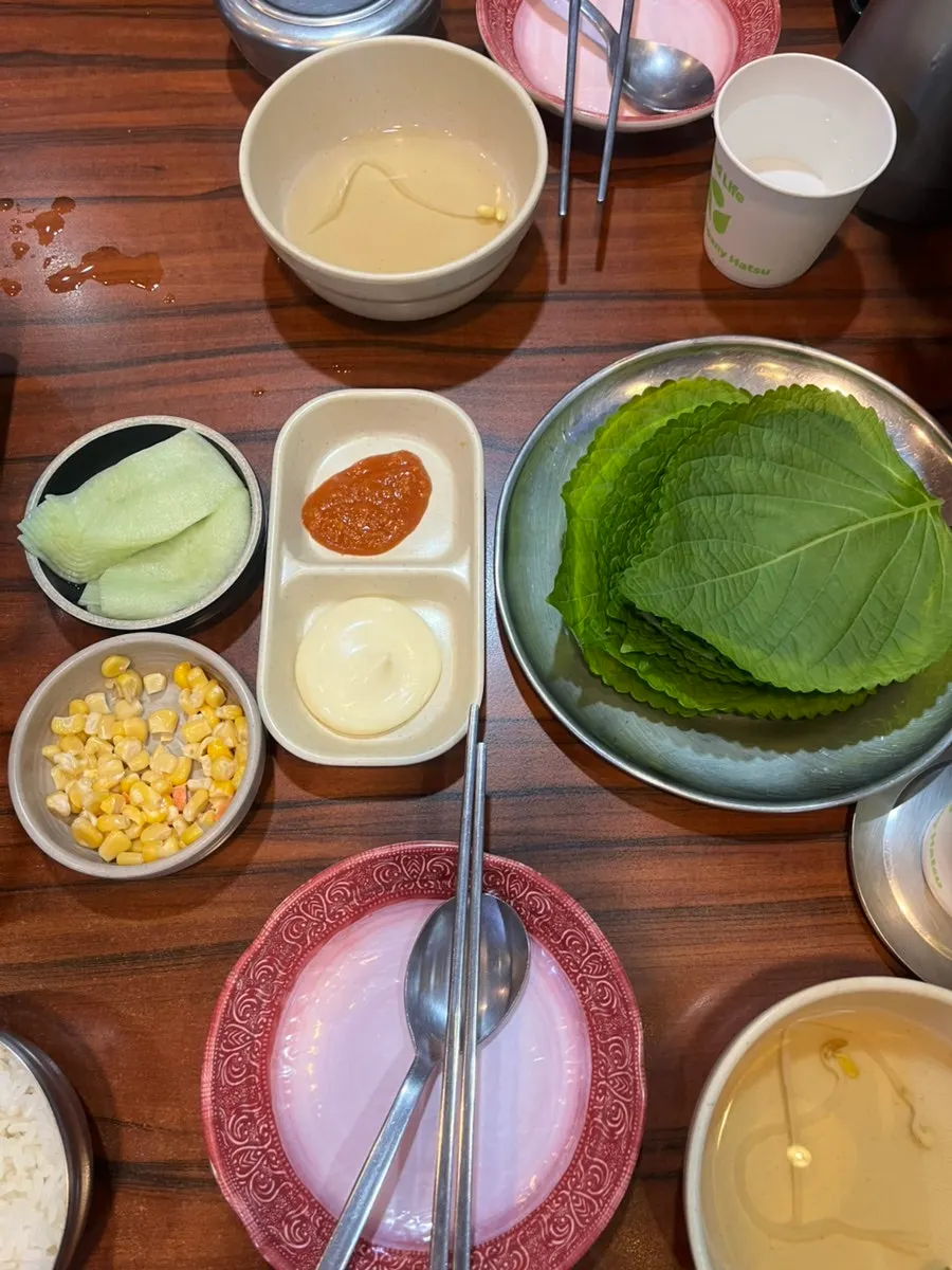 깻잎과 무쌈, 마요네즈 밑반찬