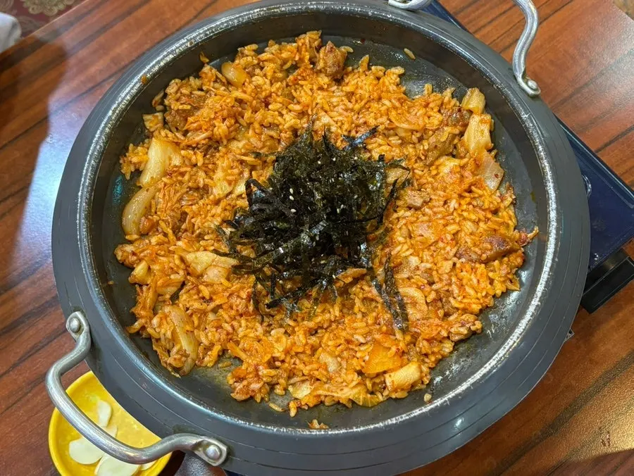 Leftover pork kimchi grill saved for fried rice