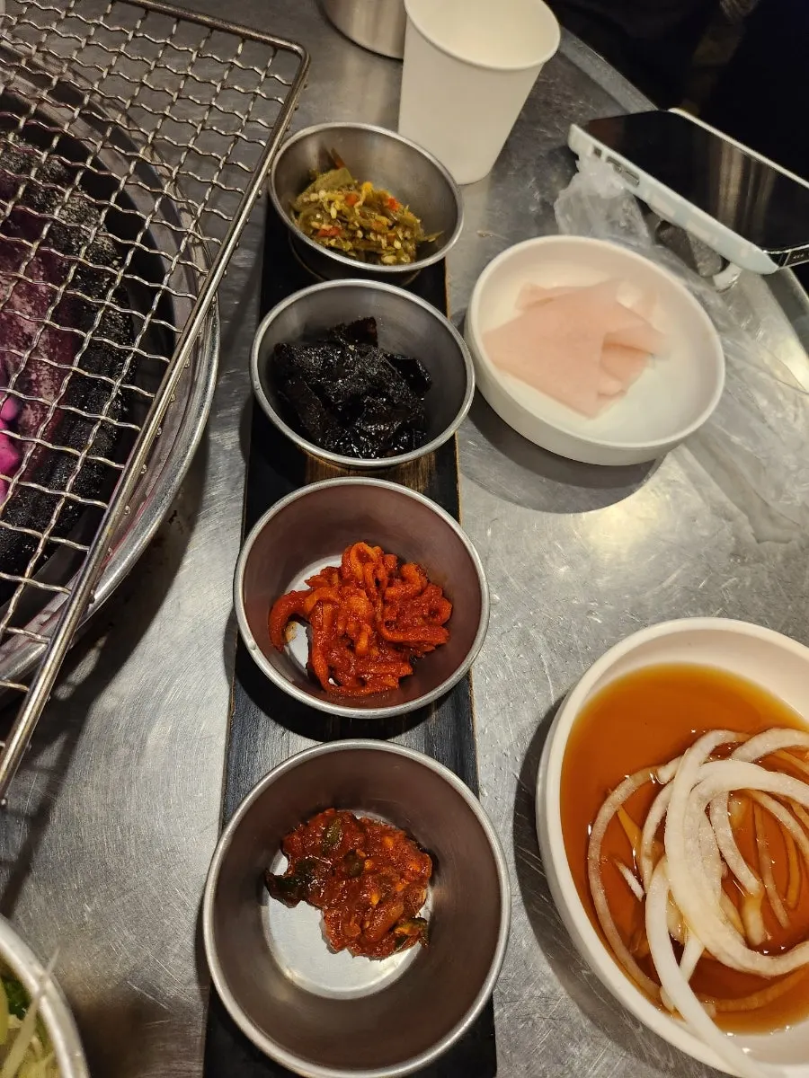 Breadcrumb sauce and yuzu mustard sauce