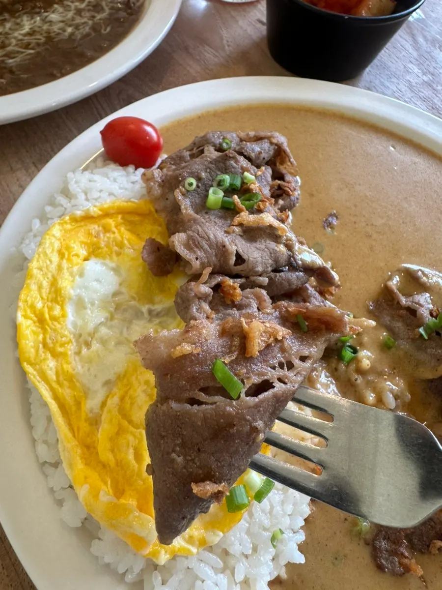 Brisket cream curry piled high with beef brisket