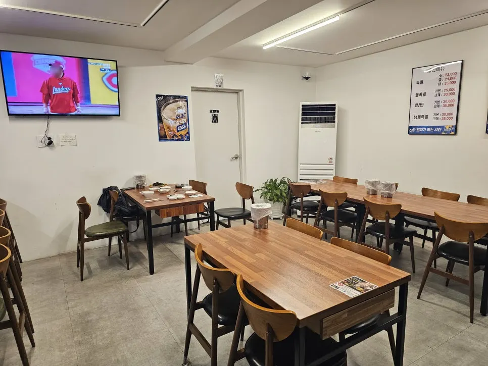 Clean restaurant interior with a baby chair