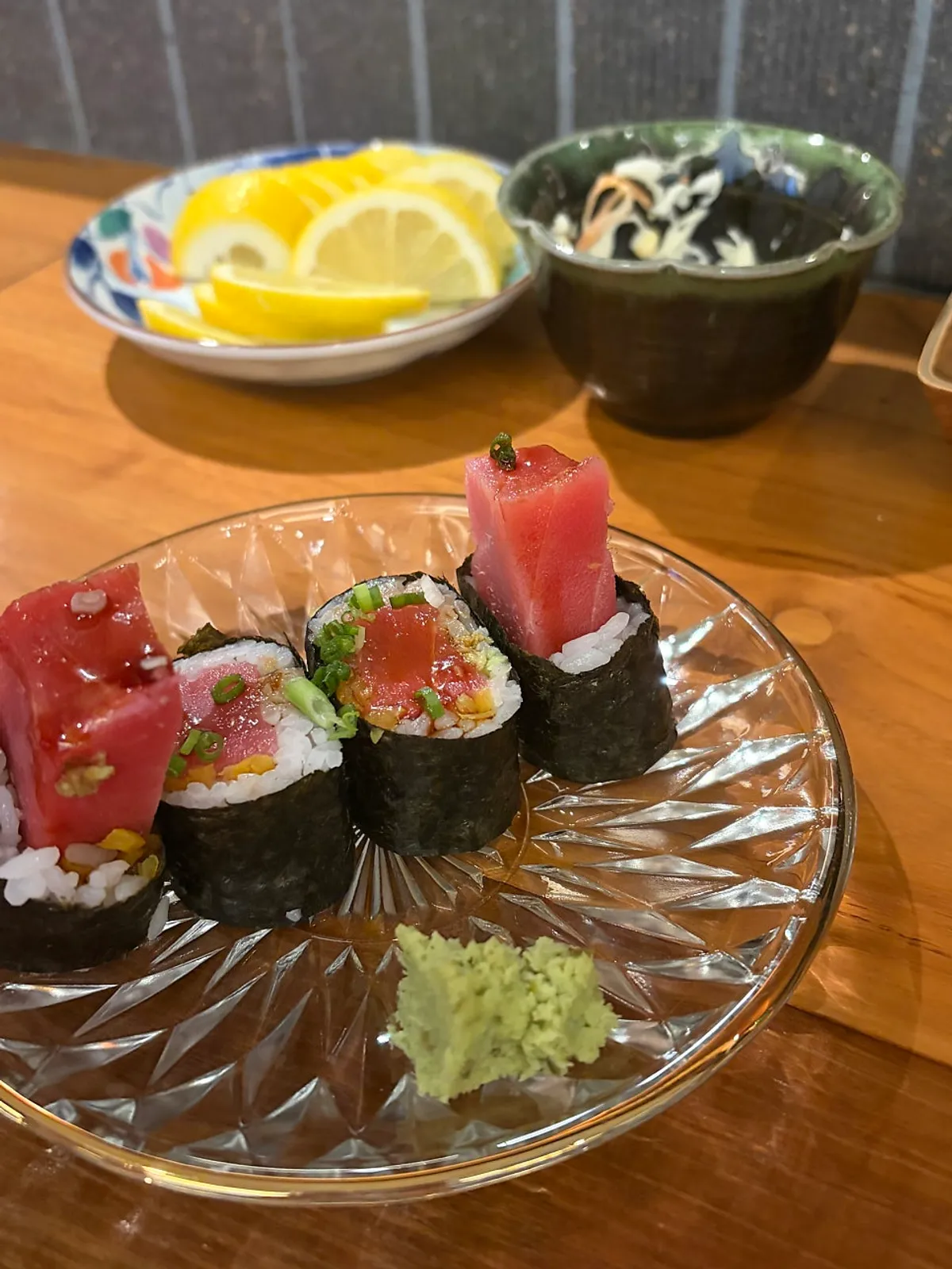 Tuna toro maki filled with negitoro