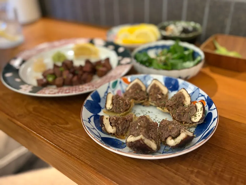 Shiitake mushroom and Korean beef fritters