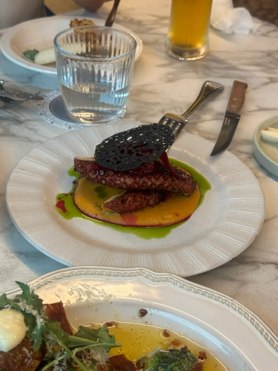 Octopus confit potato with sauce