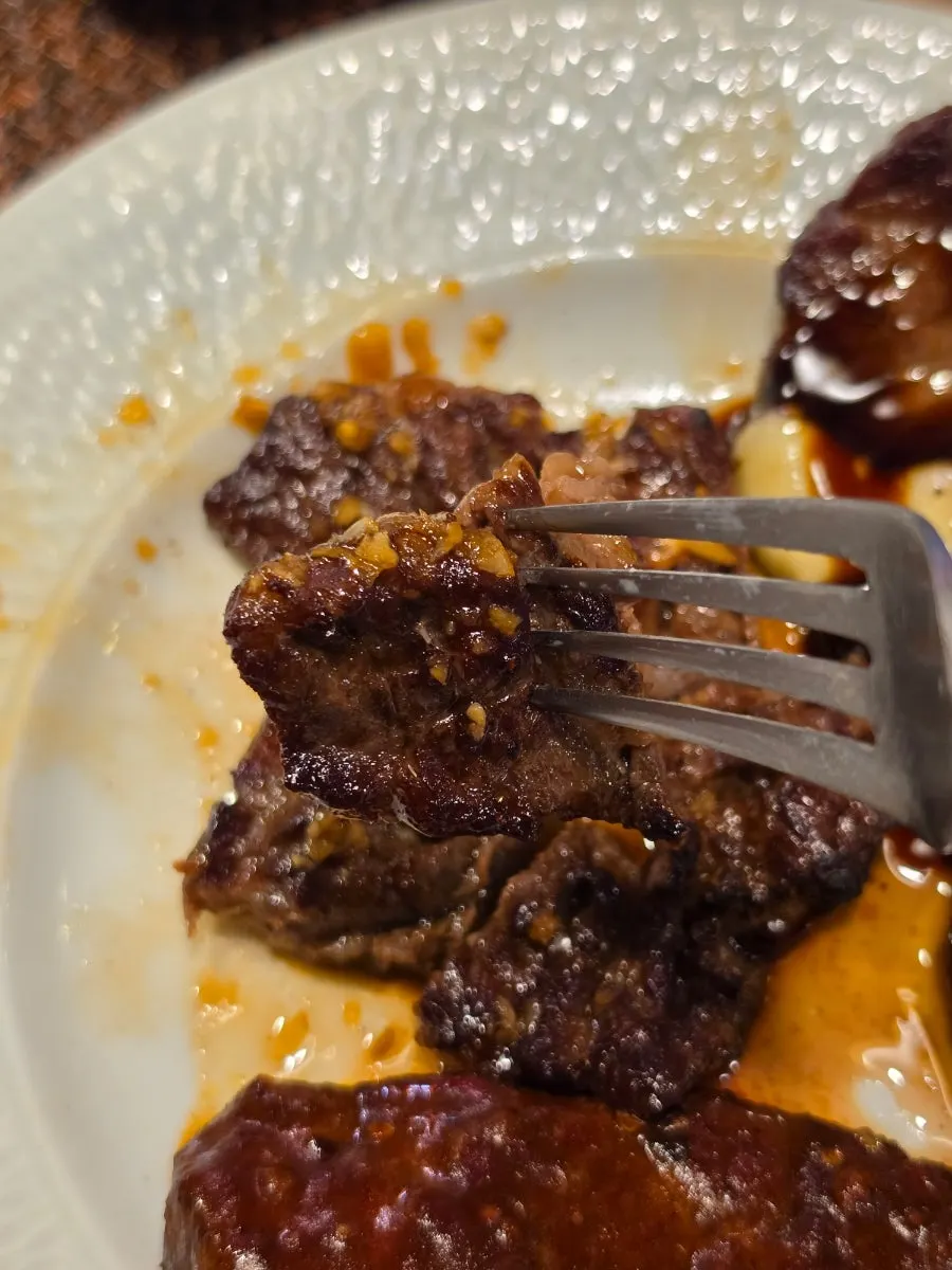 Galbisal soy sauce steak soaked in sauce