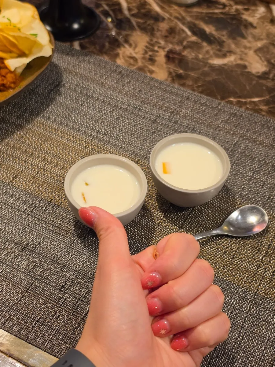Fruit pudding served for dessert