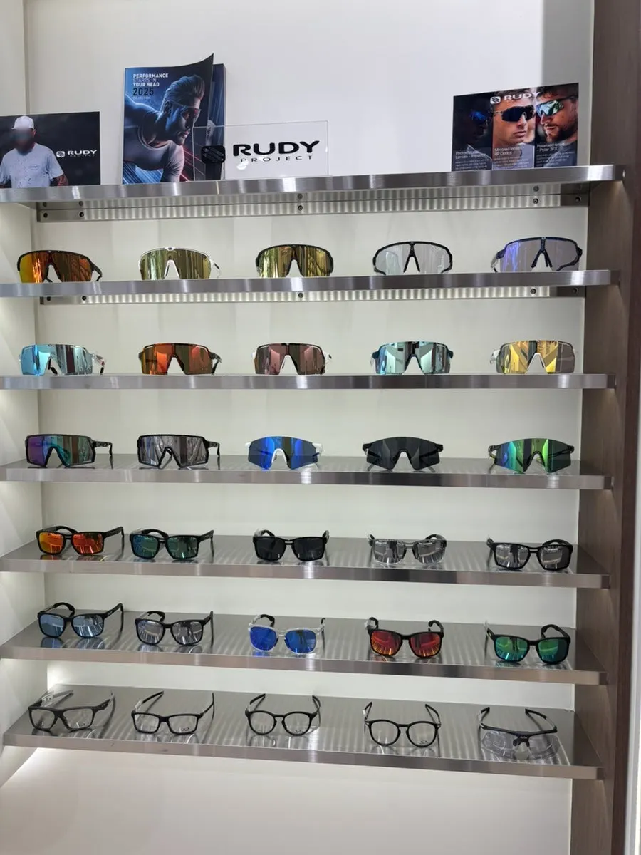 Display of fashion sunglasses