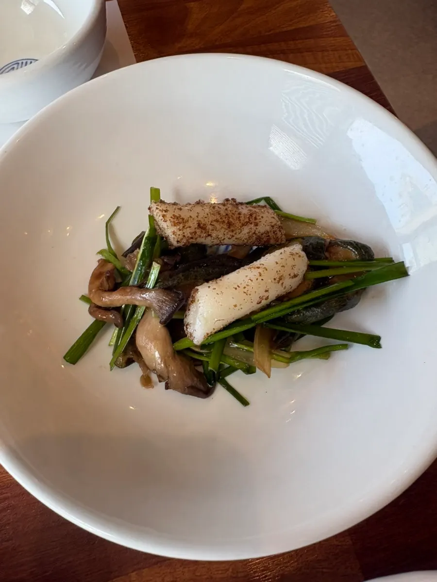 Japchae-style dish made with buckwheat noodles
