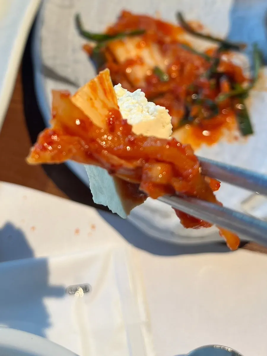 궁중떡볶이 떡과 버섯 클로즈업