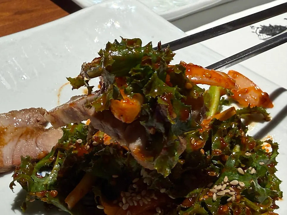 Sampler buckwheat noodles with perilla sauce