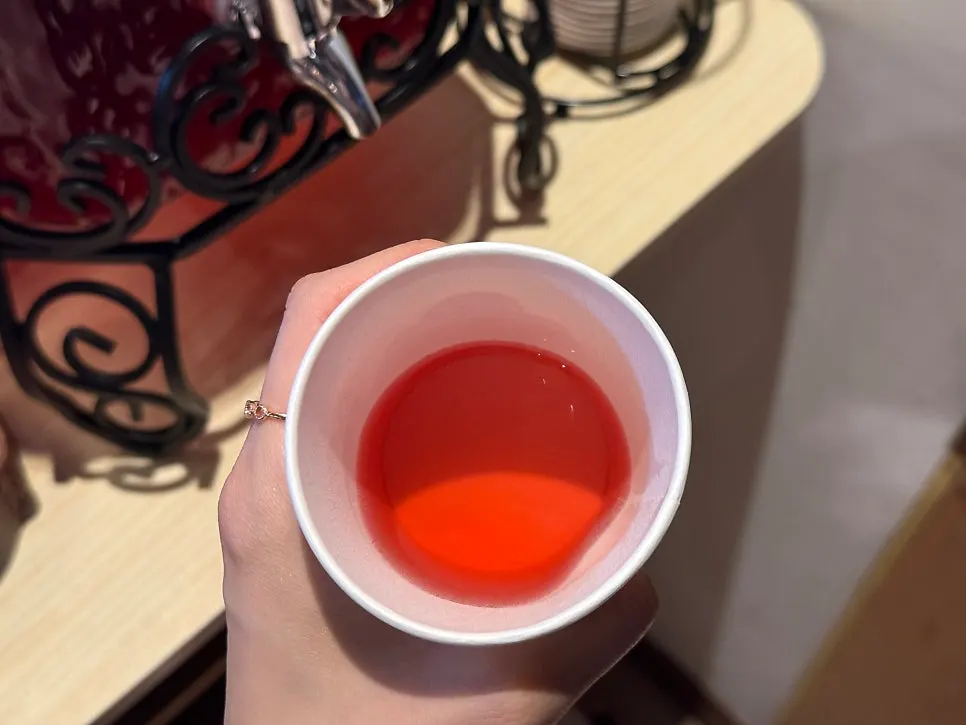 Omija tea served after the meal