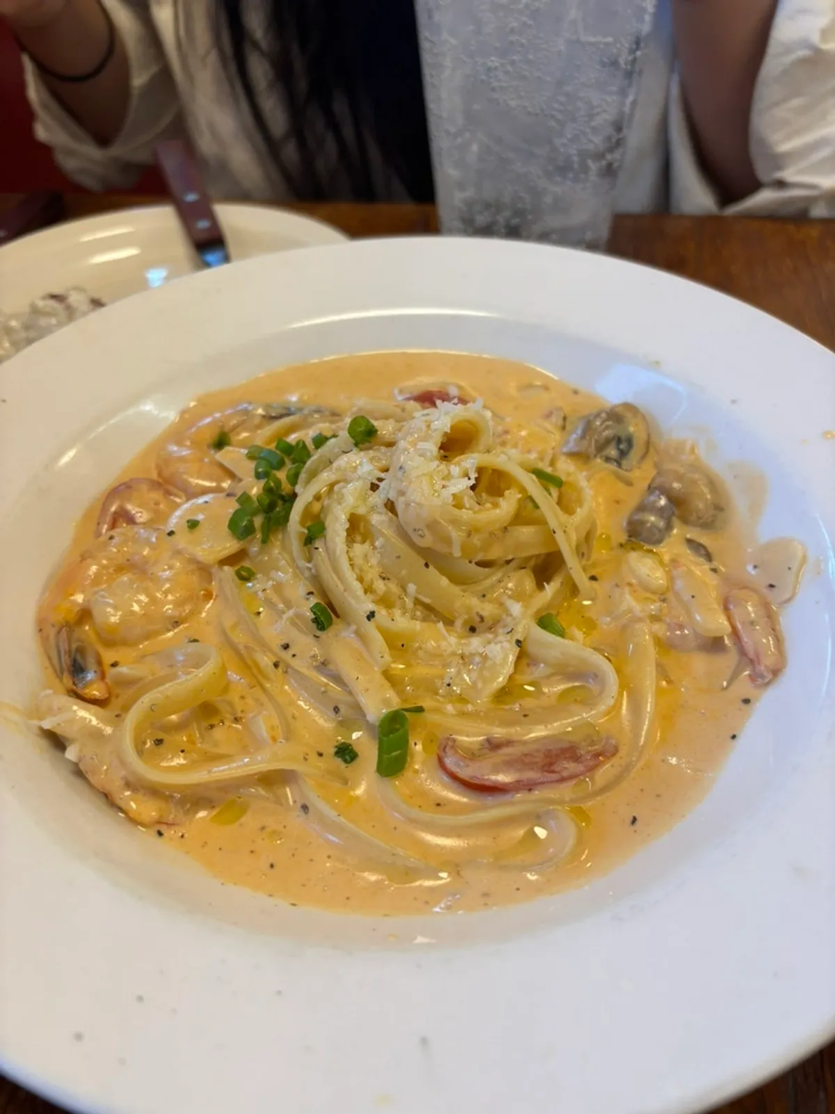 A plate of flat iron cream risotto