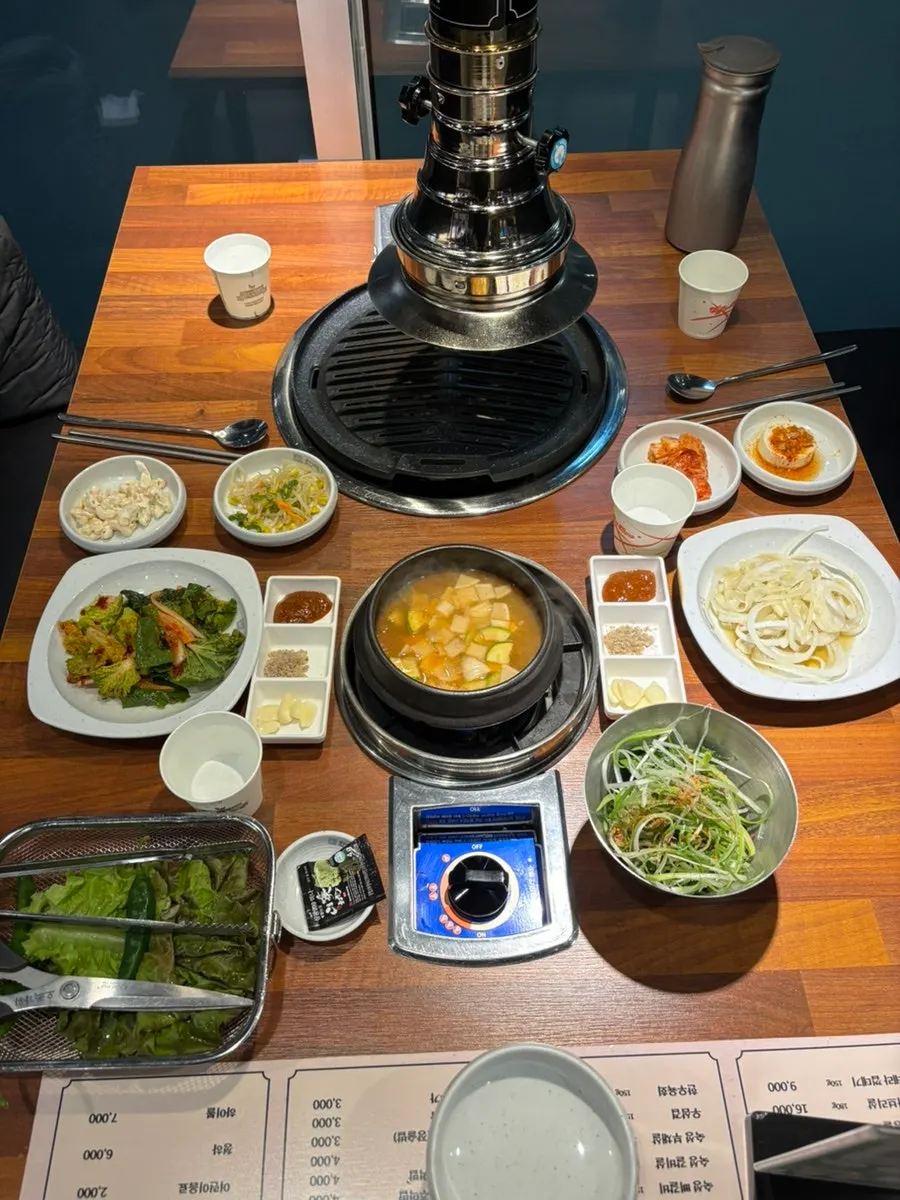 한마음 숙성 돼지고기와 소고기 메뉴판
