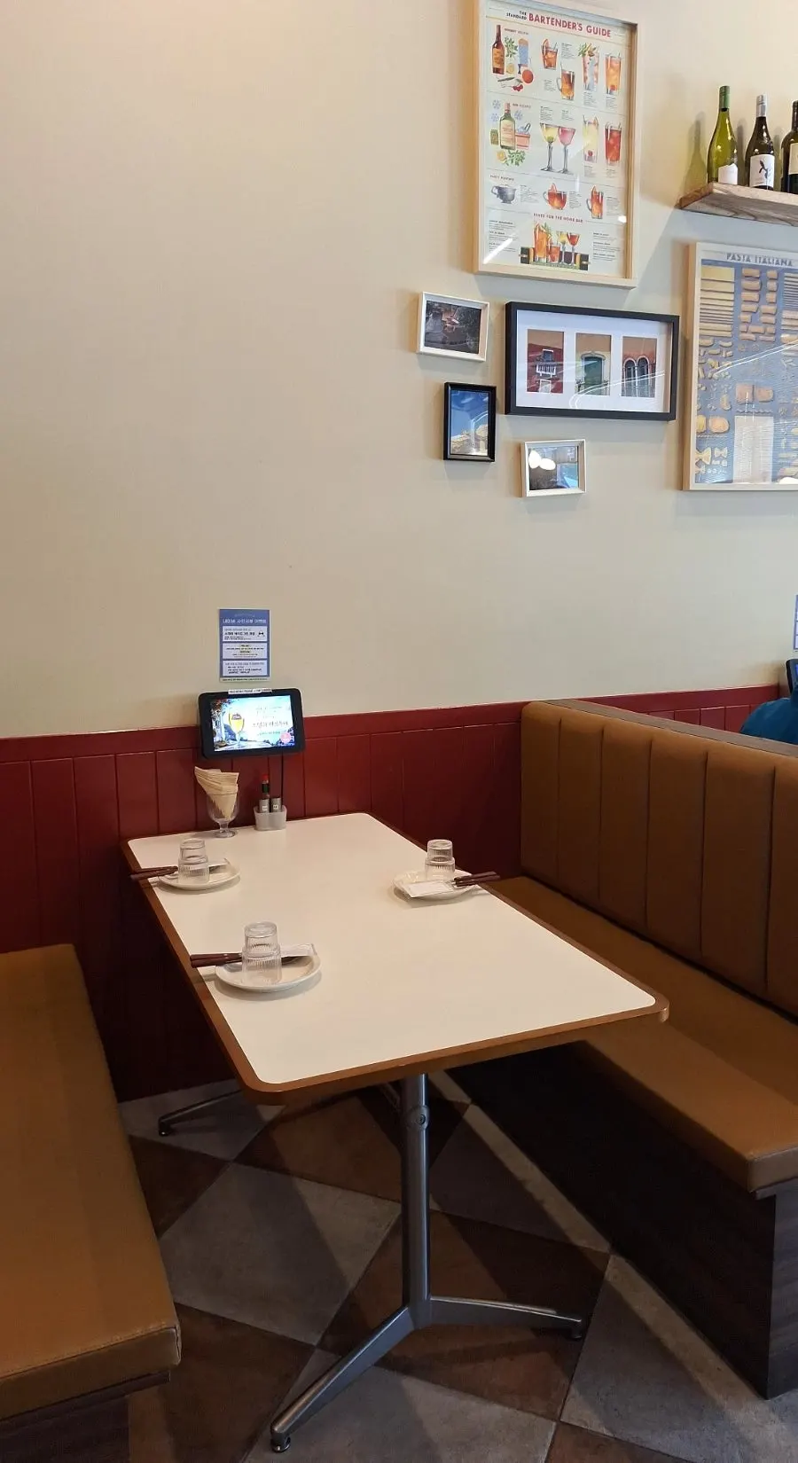 View of the restaurant's casual seating area