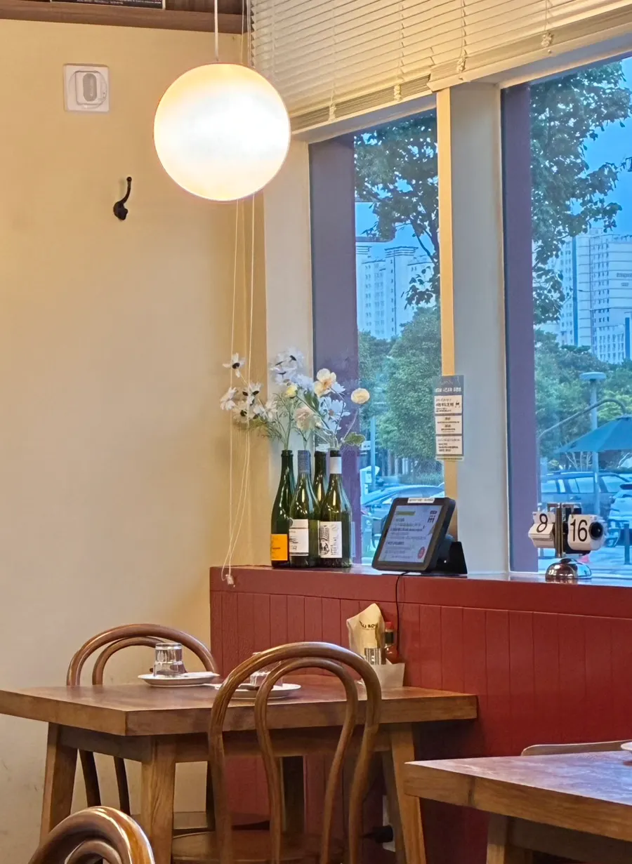 Interior at evening with soft dim lighting