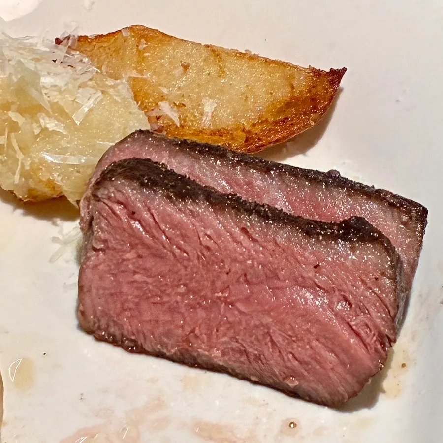 Chadolbagi steak plated with garnish