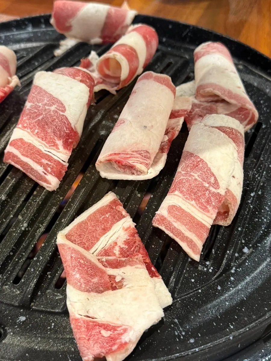 Chadolbagi brisket on the grill