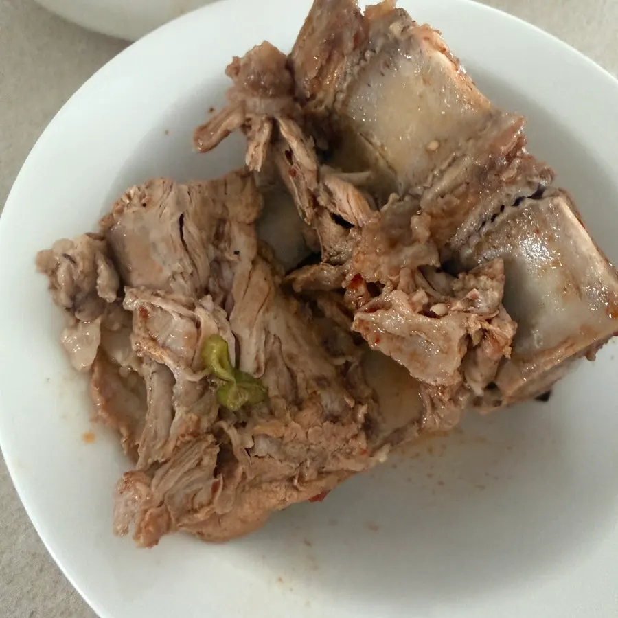 Tender meat pulled off the bone
