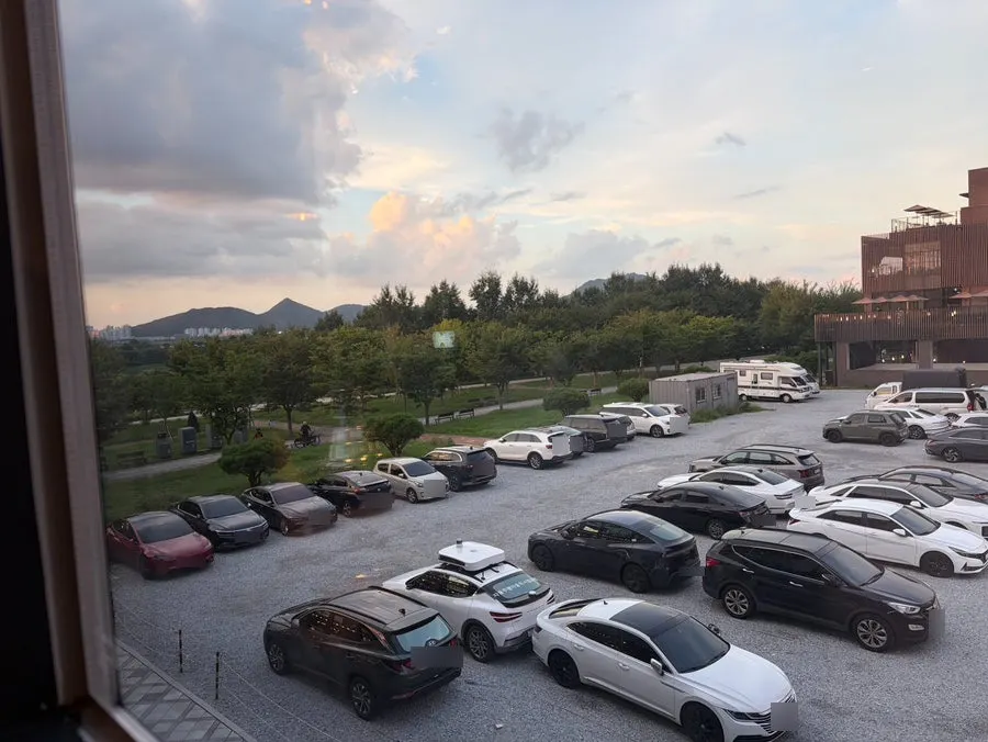 Directions for the building parking lot and nearby public parking
