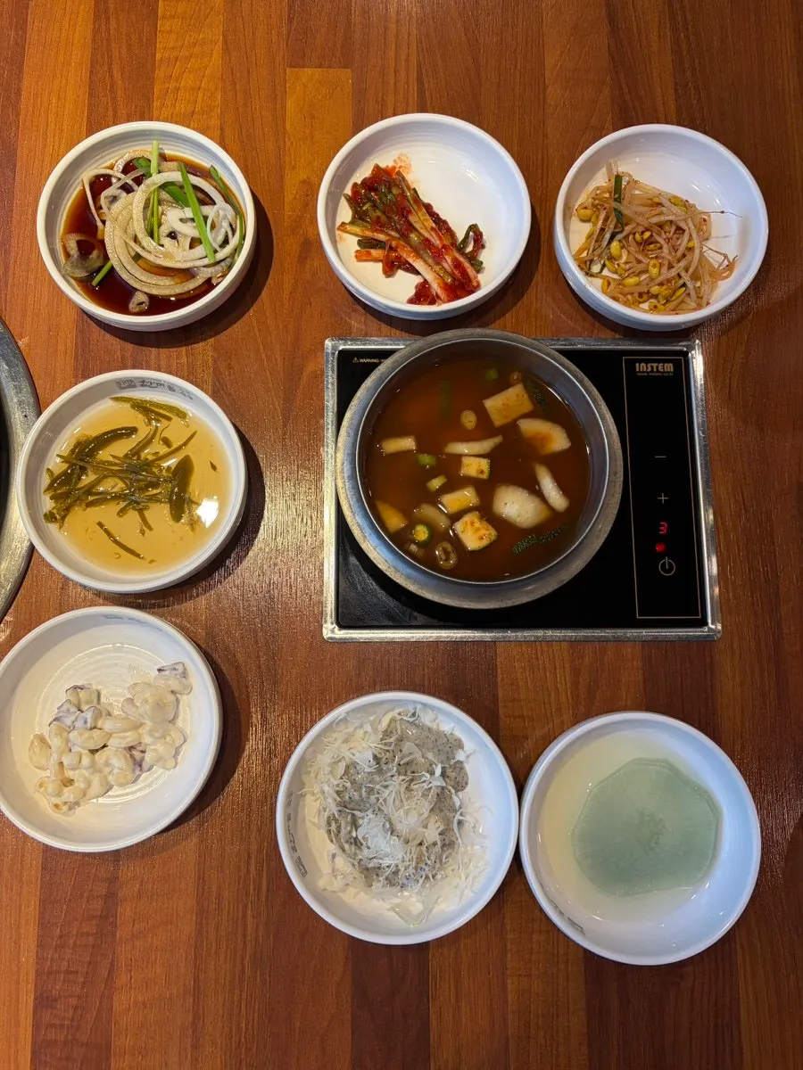 Various side dishes for Korean BBQ
