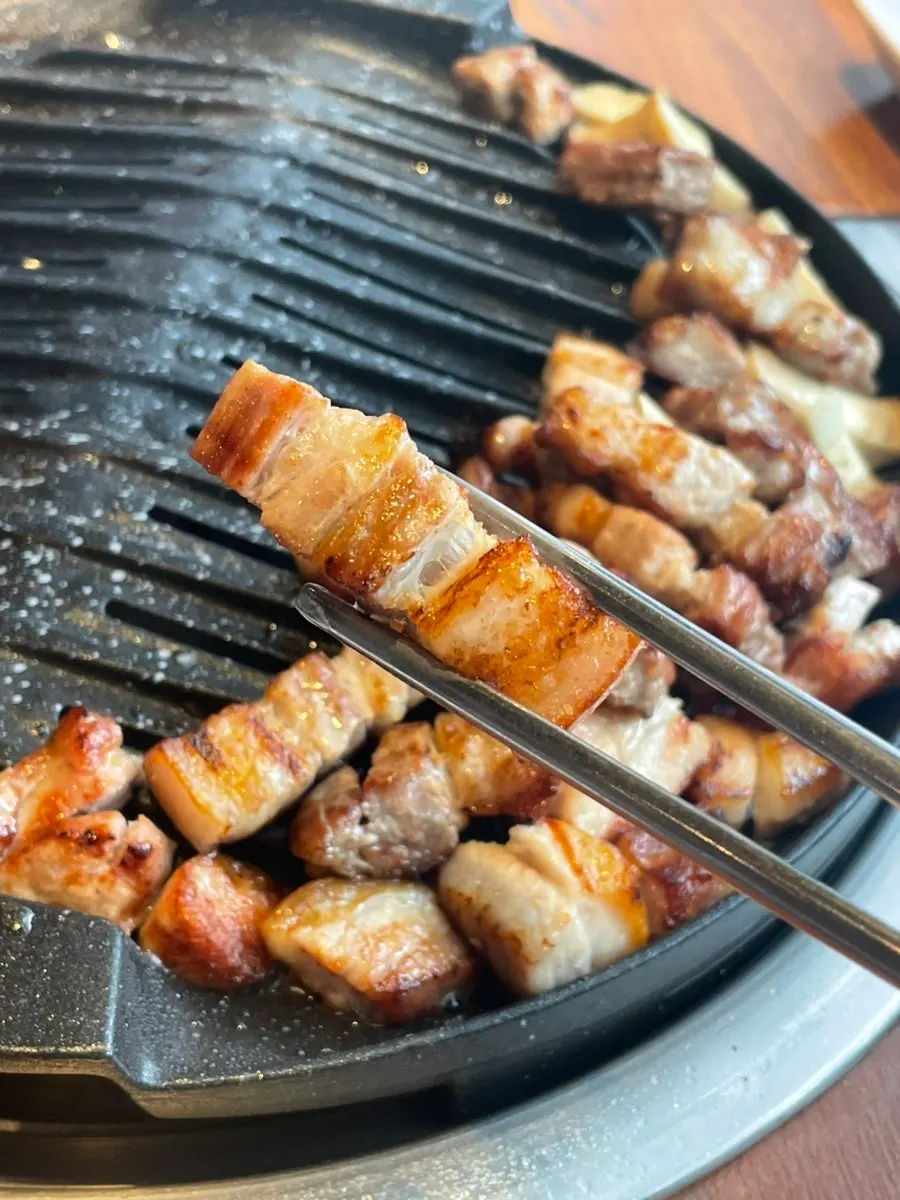 Pork grilling on the grill
