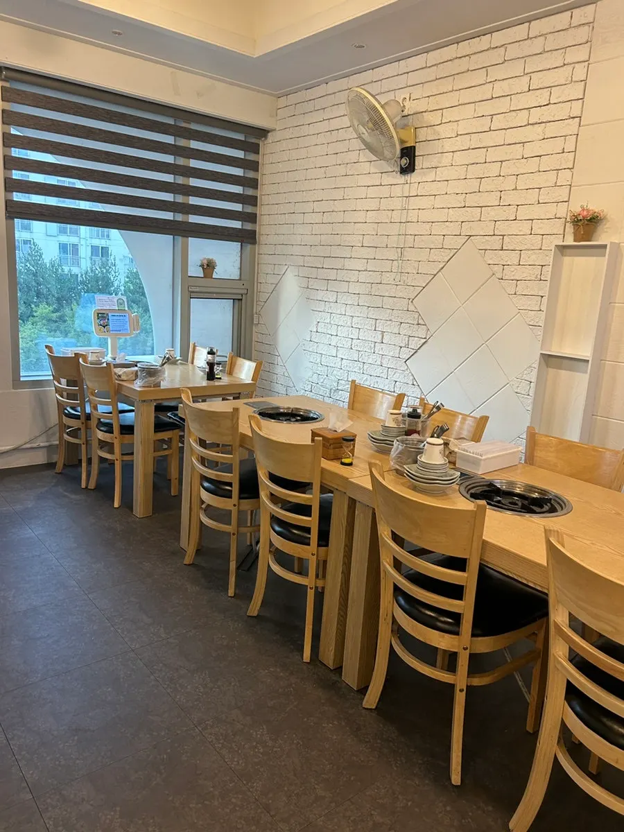 Interior seating area with a private room