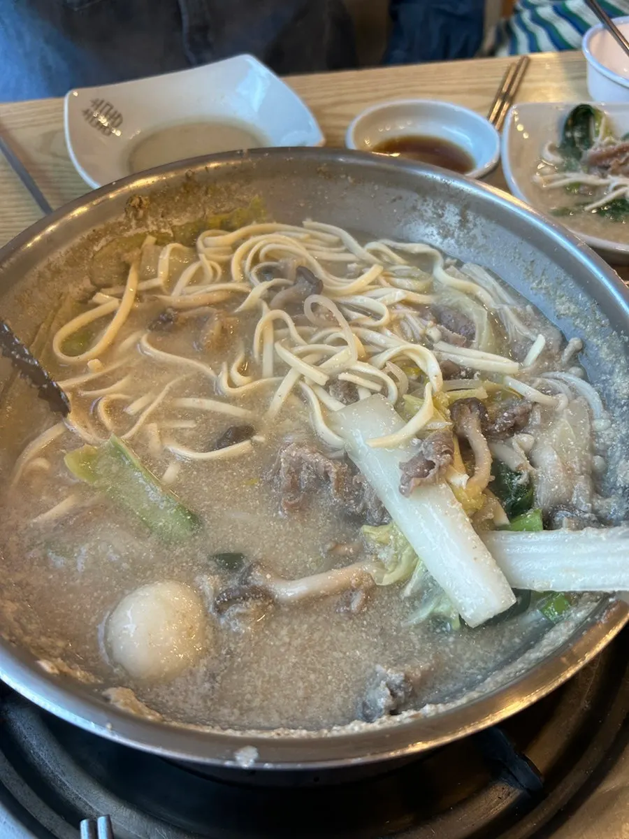 Plate of meat and vegetables for shabu-shabu