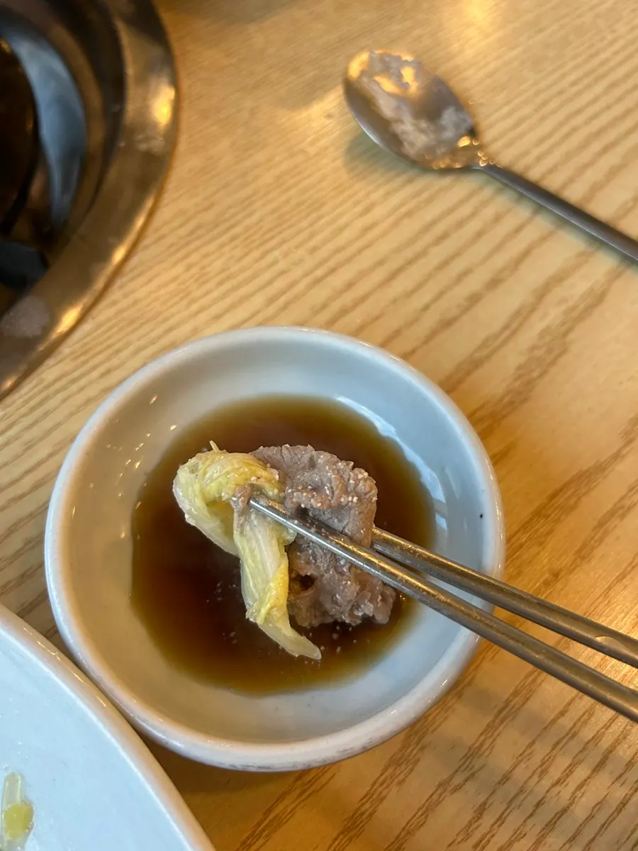Kalguksu simmered in the perilla broth