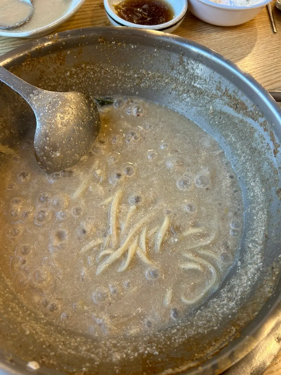 Finishing porridge cooked with added rice