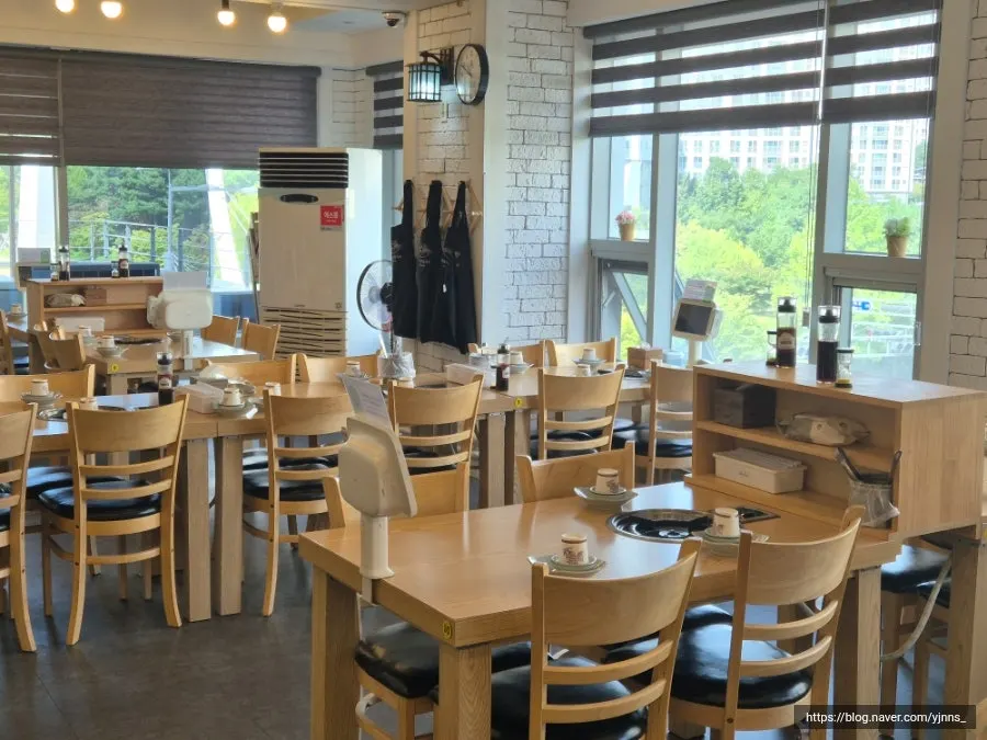 Interior of the restaurant with spacious hall seating