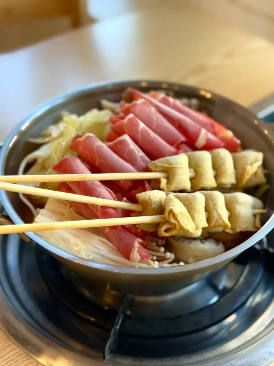 Broth of the spicy Italy Shabu Kalguksu