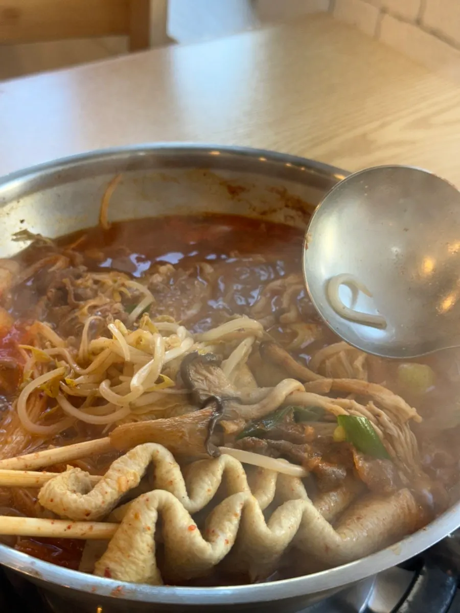 Plate of shabu-shabu meat and vegetables