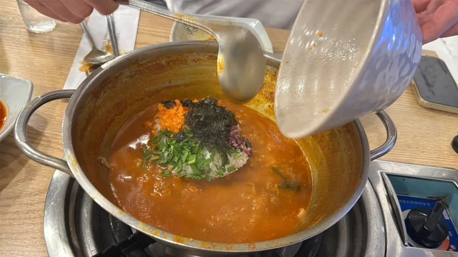 마무리로 끓인 야채죽