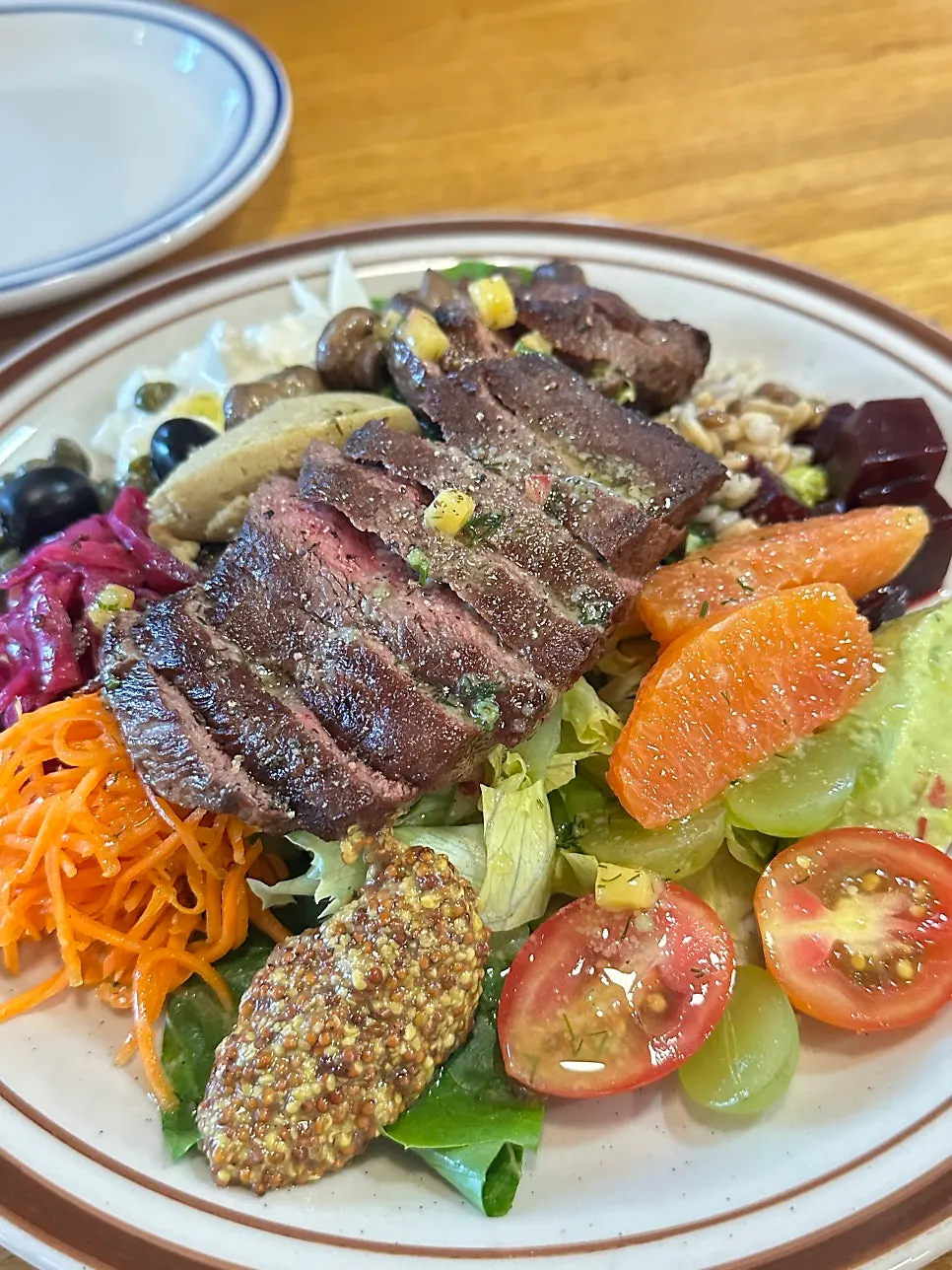 Photo of medium-well flat iron steak
