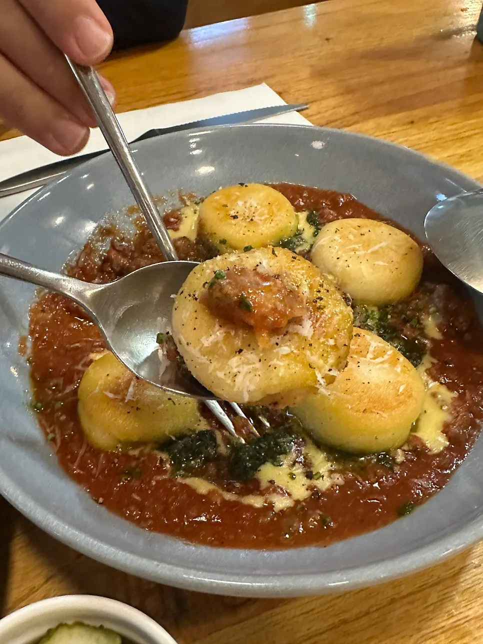Photo of the potato gnocchi dish
