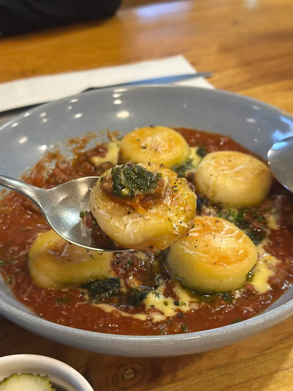 Photo of the Chodang corn ragù sauce dish