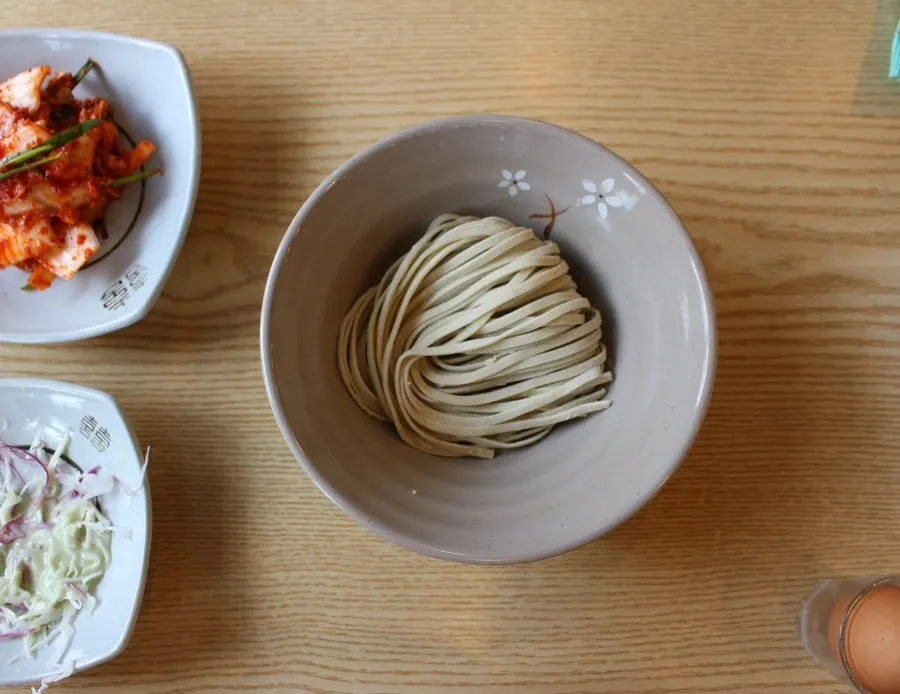 Ingredients prepared for kalguksu and vegetable porridge