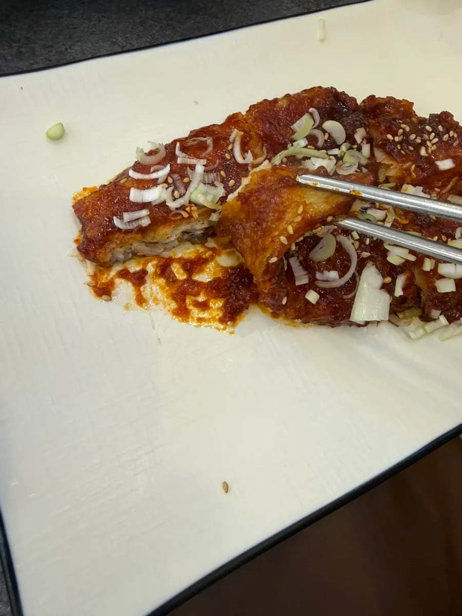Warm grilled pollock side dish