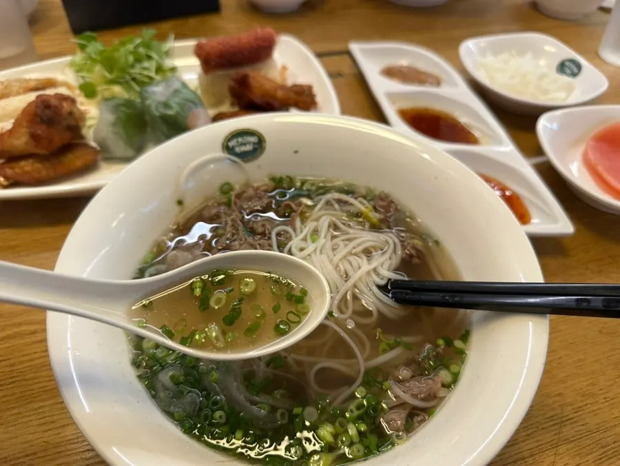 A distinctive meal enjoyed with a child