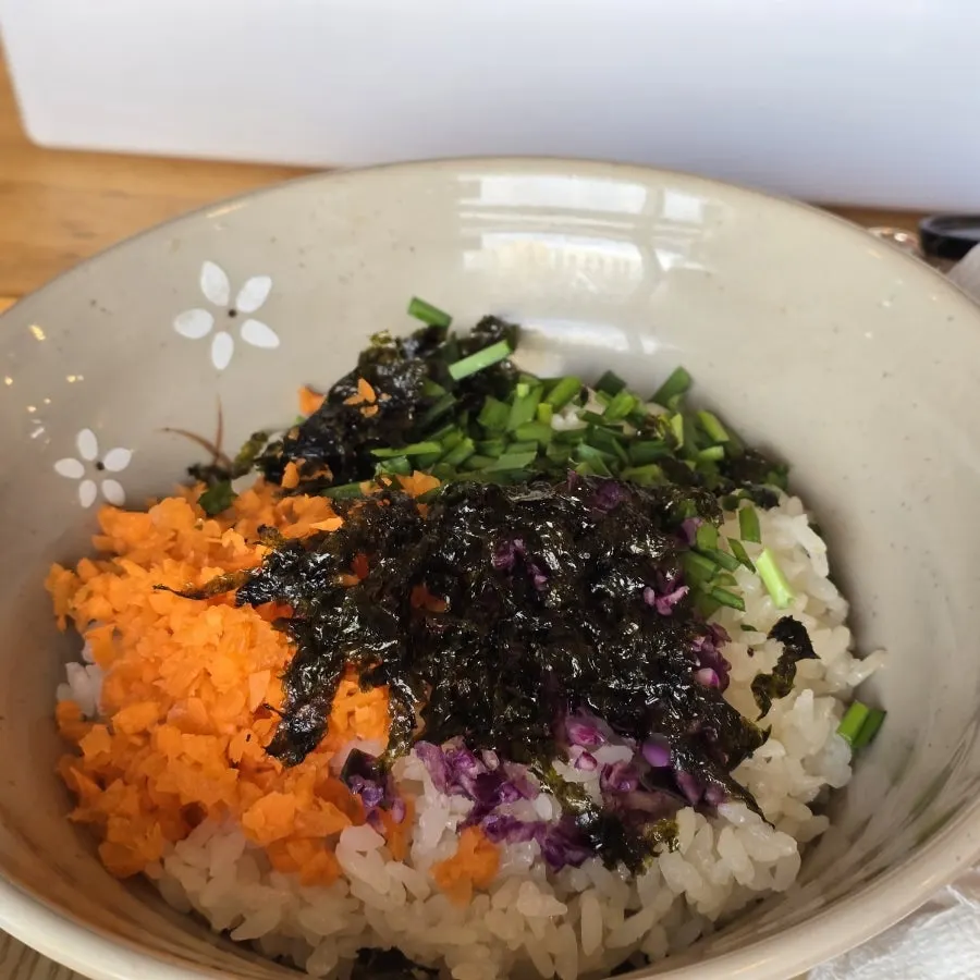 Self-made fried rice at the end of the meal
