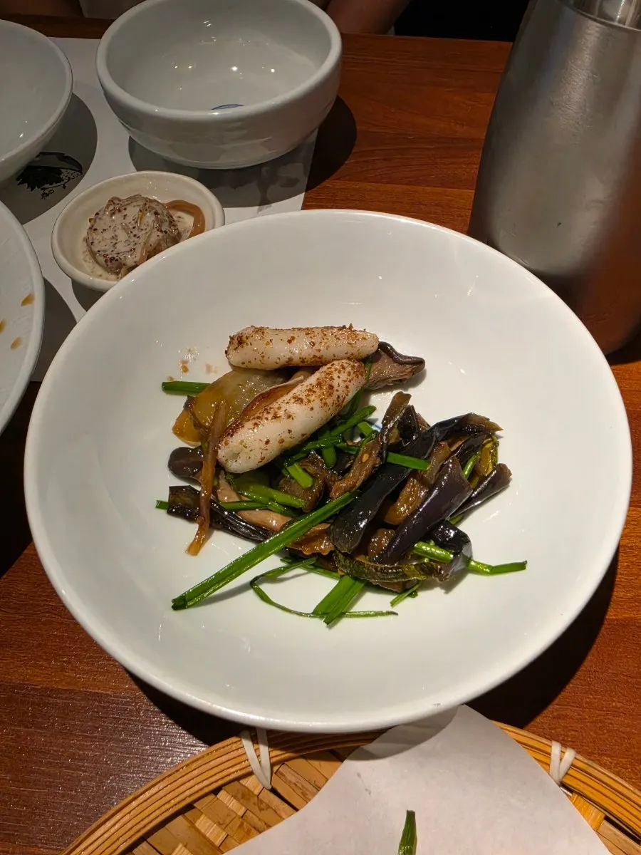 Golden-brown chive pancake