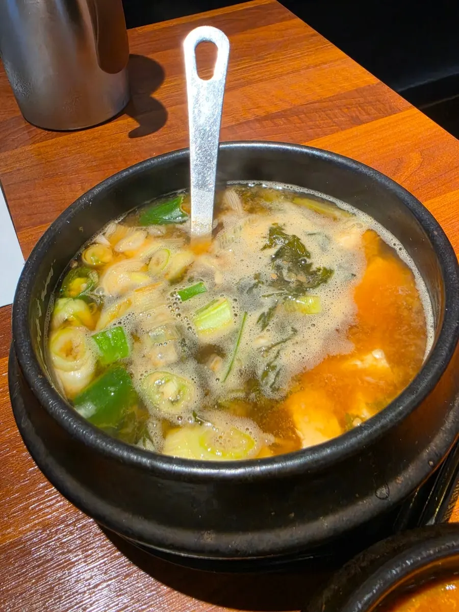 Savory doenjang soup with tofu
