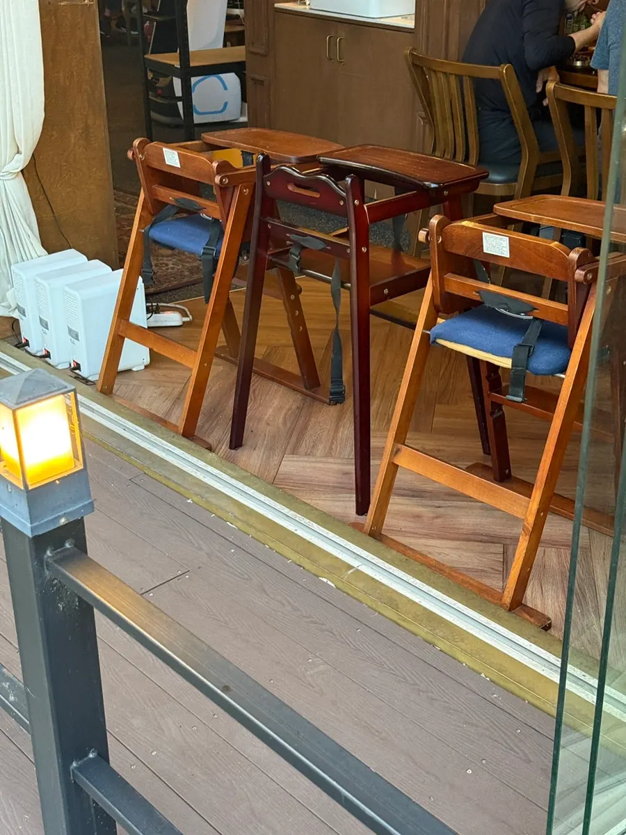 Tables set with plenty of spacing between them